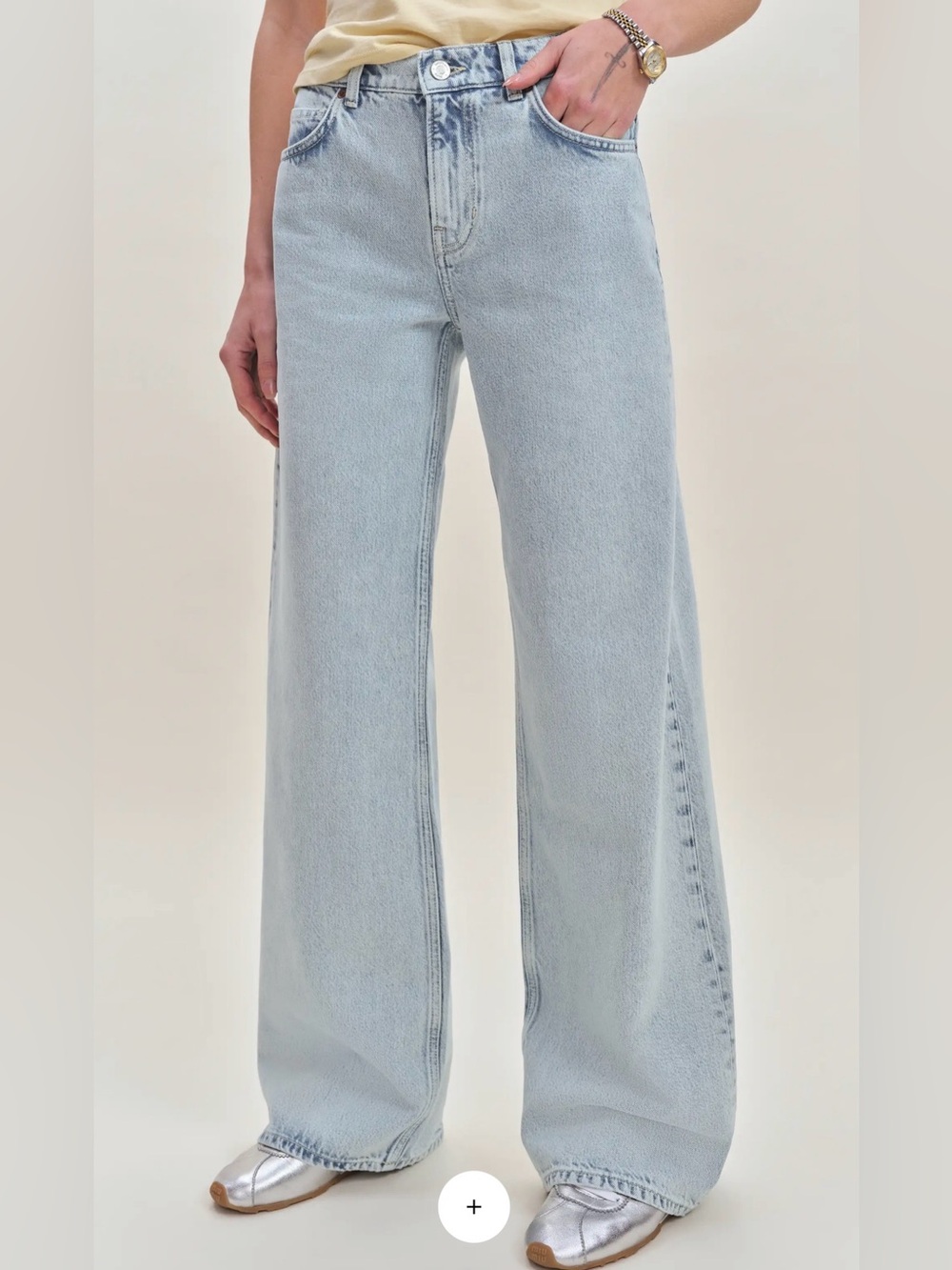 New! Reformation Cary Low Rise Slouchy Wide Leg Jeans Blue - Size 32